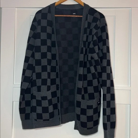 Vans Men's Charcoal Cardigan Sweater - Picture 1 of 3